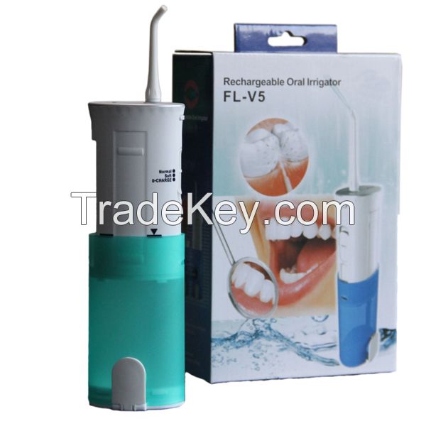 Portable oral irrigator dental water jet adjustable water pressure from 75 to 125PSI
