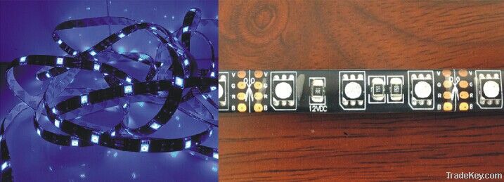 SMD5050 60leds LED strip light in Black PCB silicon finished