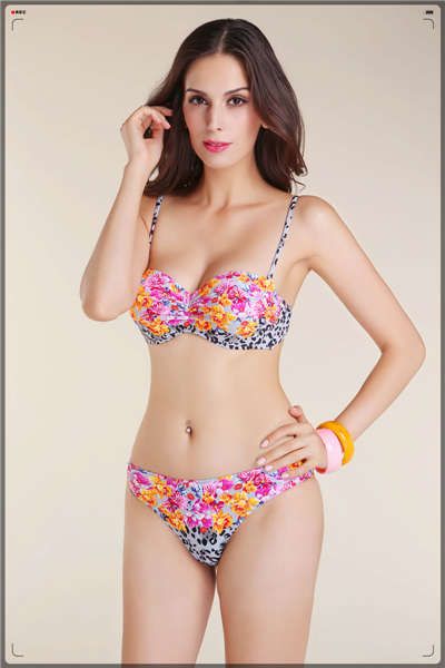 2014 newest print bikini,young girl swimwear