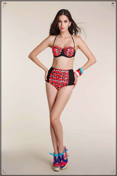 YOUNG GIRL'S BIKINI HIGH WAIST SWIMWEAR