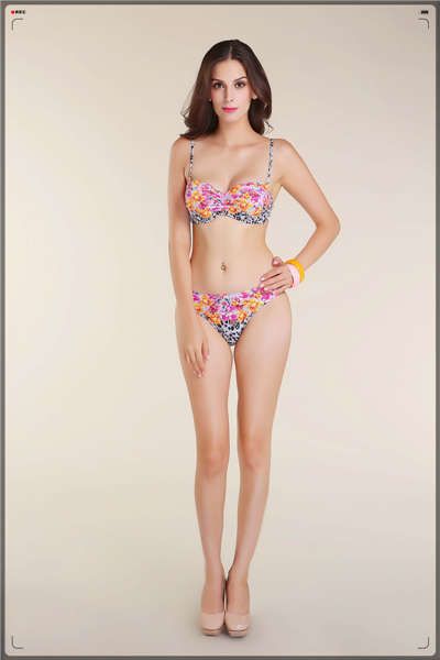 2014 newest print bikini,young girl swimwear