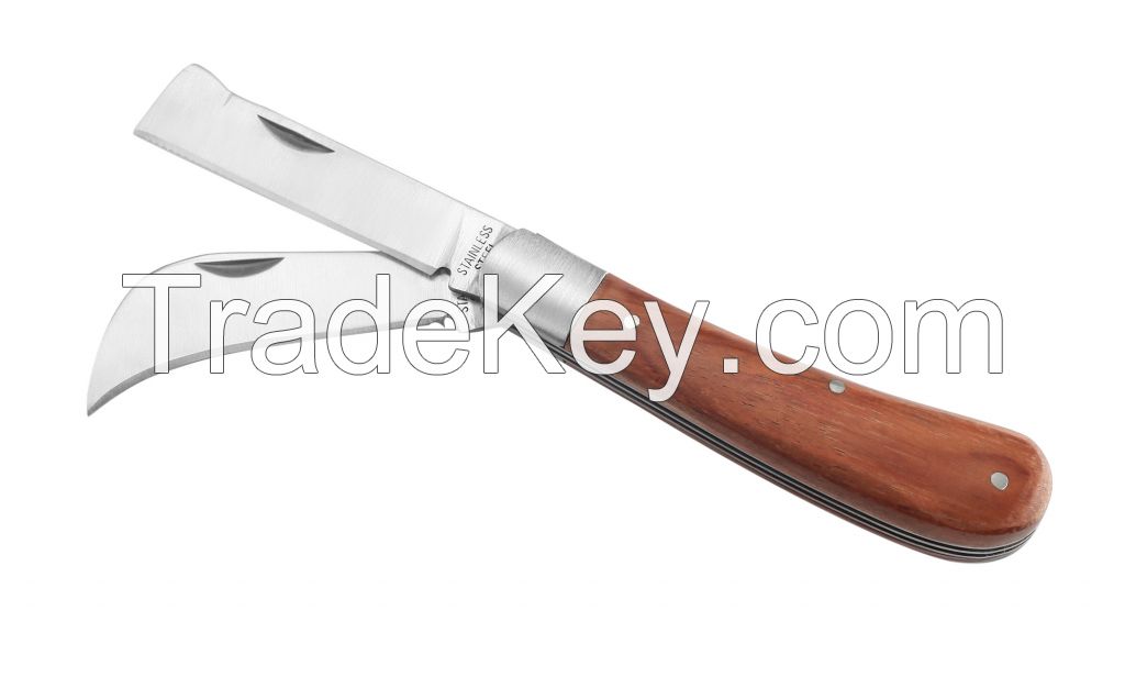 Wooden handle foldable pocket Knife