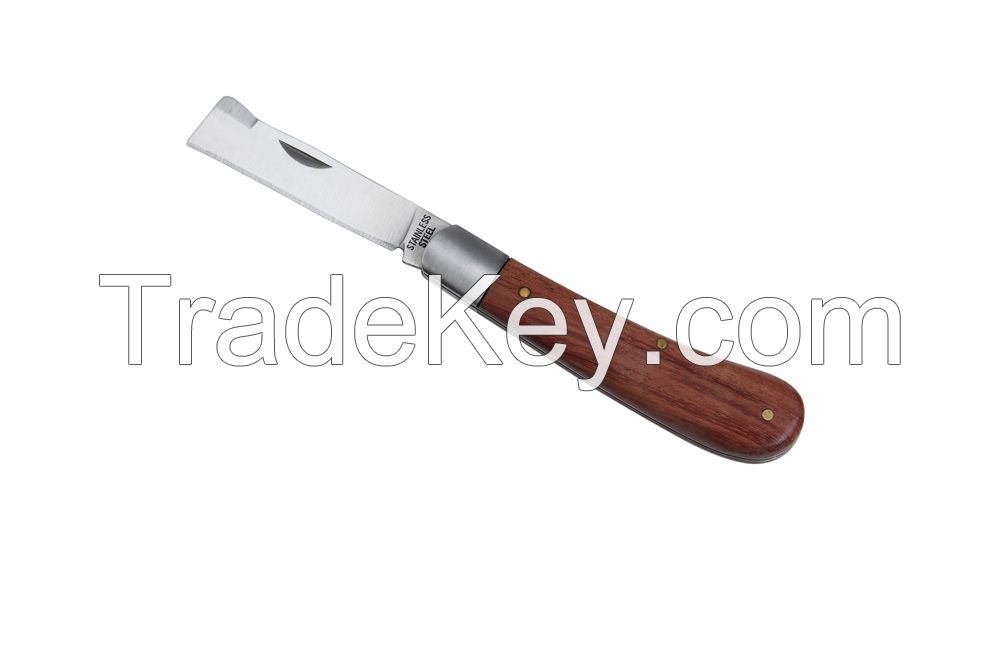 Wooden handle foldable pocket Knife