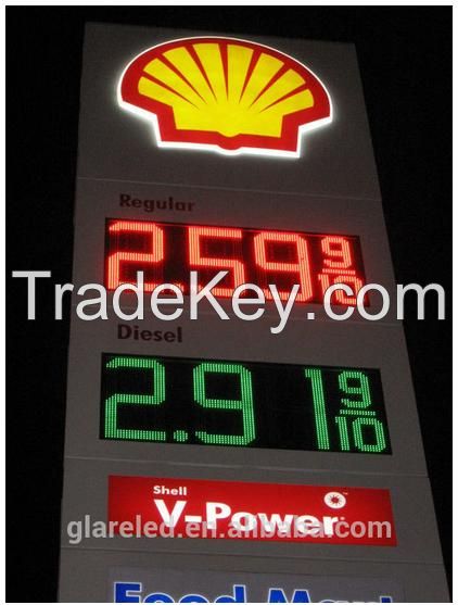 10inch 8.889/10 gas station led price sign