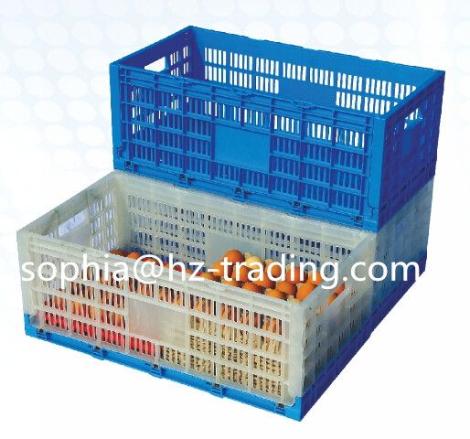 plastic folding crate for eggs or egg basket