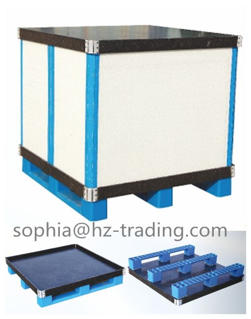 plastic coaming box or crate or container or storage with pallet