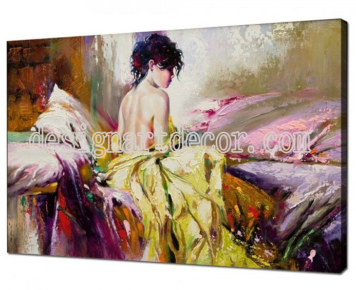 Framed High Quality Hand Painted Nude women Paintings On Canvas Wall Decoration Paintings  op590