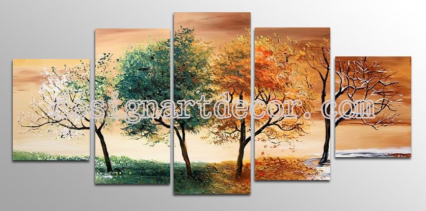 100% Hand painted Modern Abstract Wall Art Home Decor Oil Painting Landscape on canvas with Stretched  op717