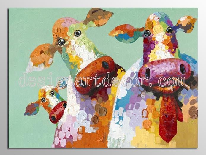 100% Hand Painted Modern Abstract Wall Art Home Decor Oil Painting Animal Paintings On Canvas op872