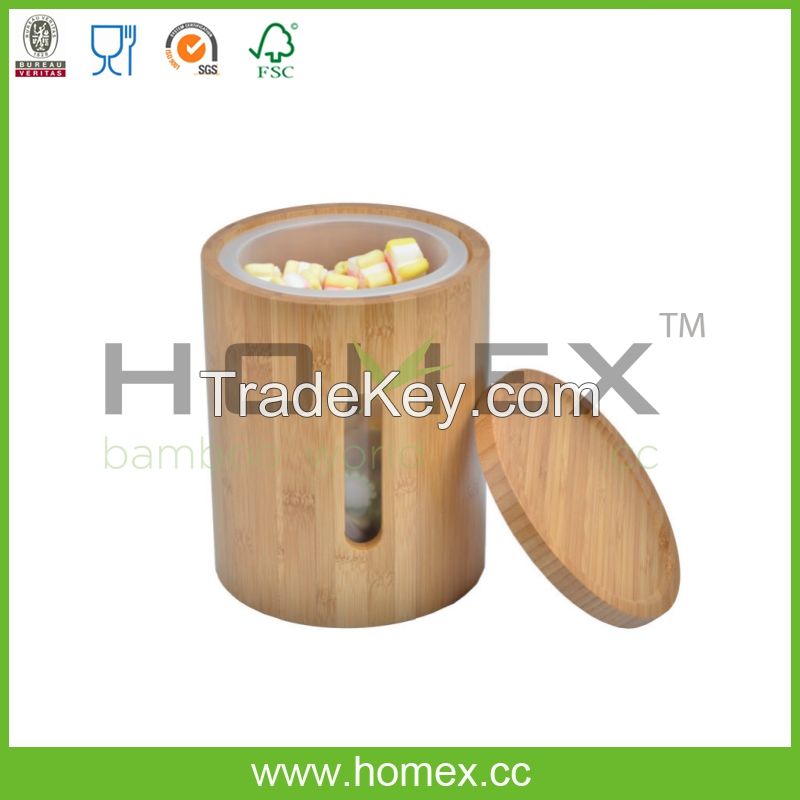 Nature bamboo tea sugar coffee canister set /HOMEX