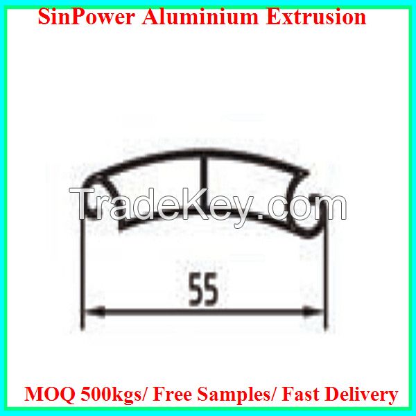 aluminium roller profile for punching and white powder coated