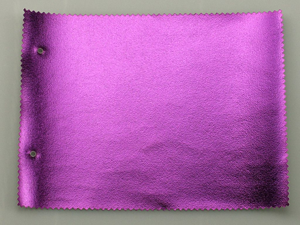 Shinning Purple Foiled PVC Synthetic leather for Bag Luggage
