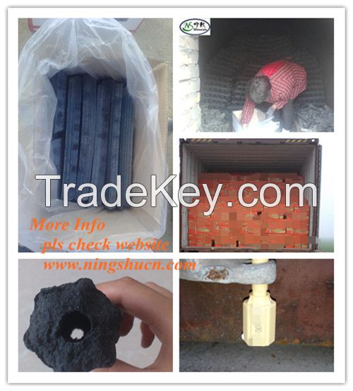 40HC container Sawdust Briquette Charcoal