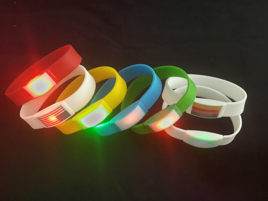 LED silicone Bracelet Eco-friendly Silicone Good Quality Competitive Price OEM/ODM Service Samples Available