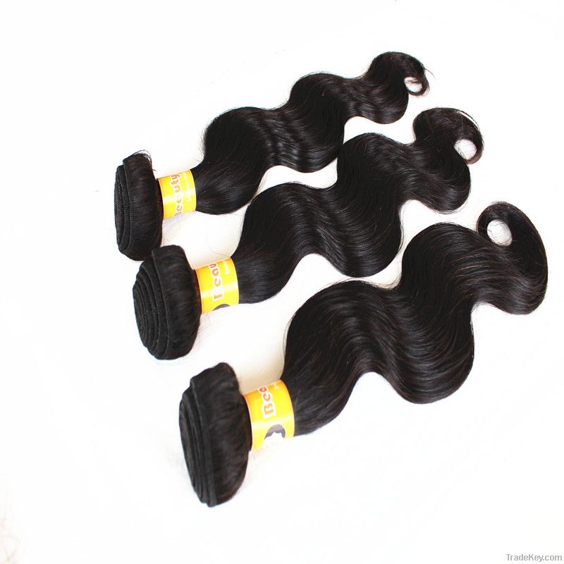 100% Virgin Remy Human Hair Weave Body Wave Natural Color 10"-28"