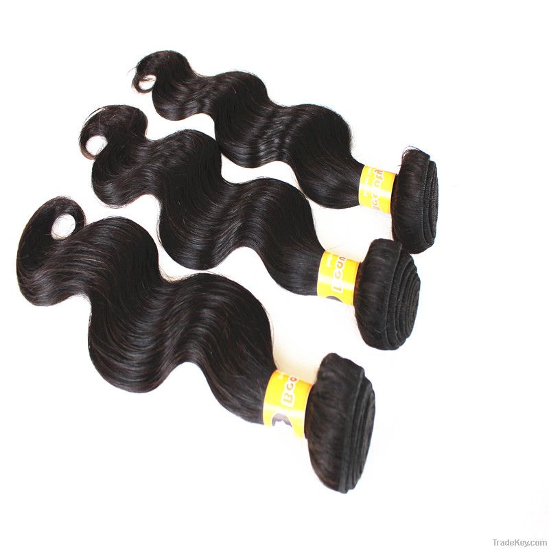 100% Virgin Remy Human Hair Weave Body Wave Natural Color 10"-28"