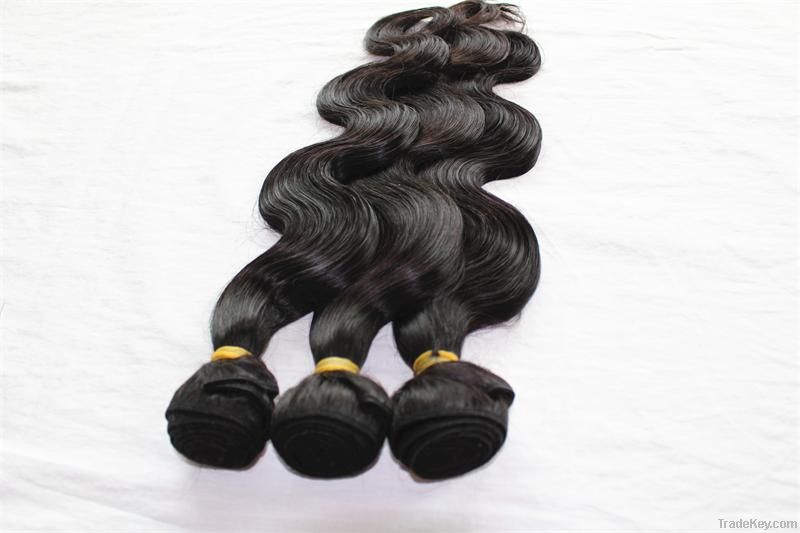 100% Virgin Remy Human Hair Weave Body Wave Natural Color 10"-28"