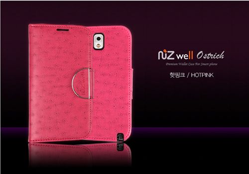 Ostrich Skin Mobile Phone case Wallet type embossing ostrich skin nizwell korea 
