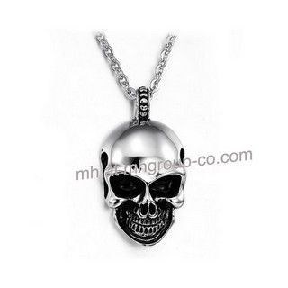 Fashion New Design Stainless Steel Men's Skull Necklace Pendant Necklace Jewelry for Men