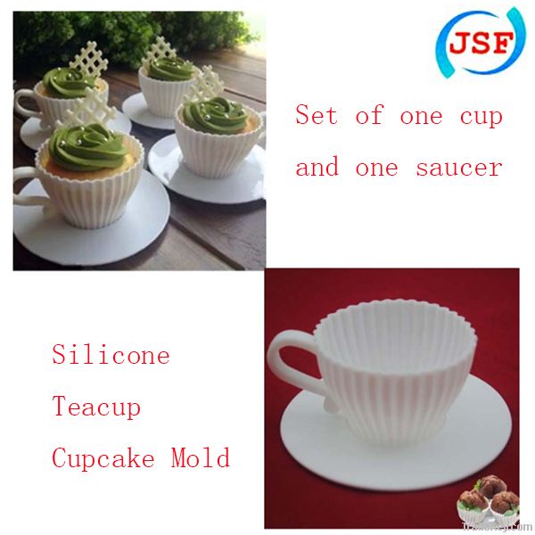 FDA Silicone Teacup Cupcake Mold Cake Molds