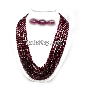 Natural Ruby Gemstone Beads in 6-10mm