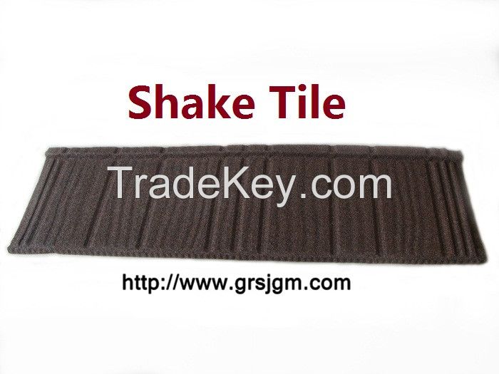 Colorful Stone-coated Galvalume Metal Roofing Tiles-Shake Tile