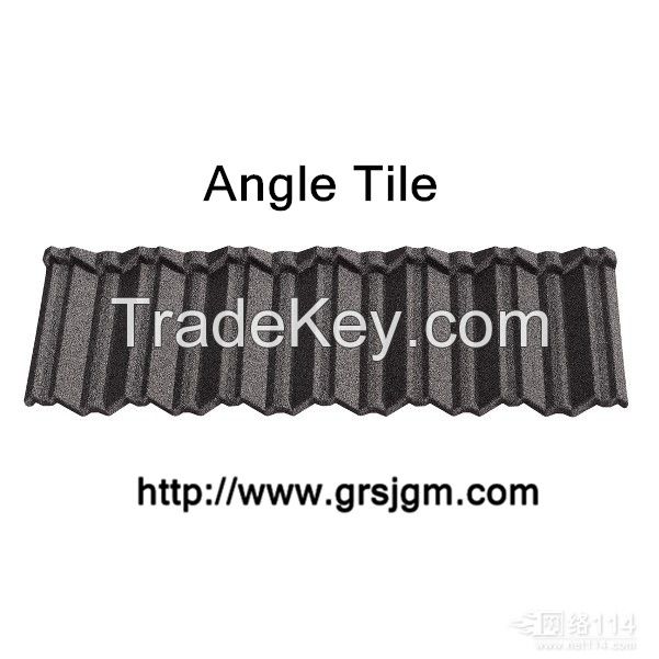 Colorful Stone-coated Galvalume Metal Roofing Tiles-Angle Tile