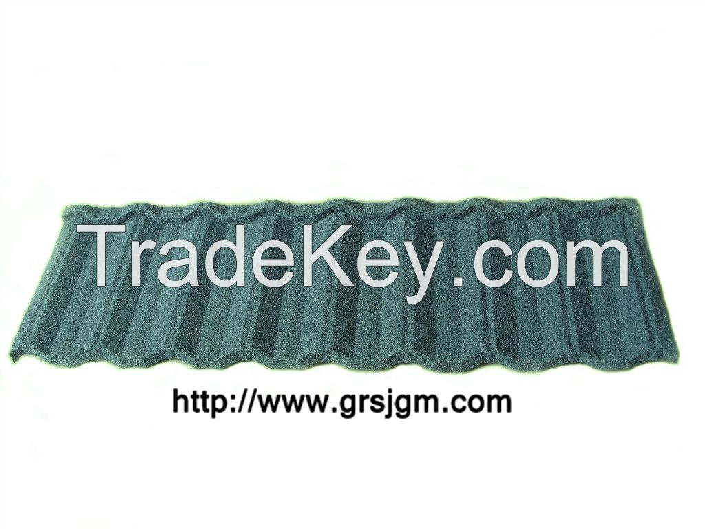 Colorful Stone-coated Galvalume Metal Roofing Tiles-Angle Tile
