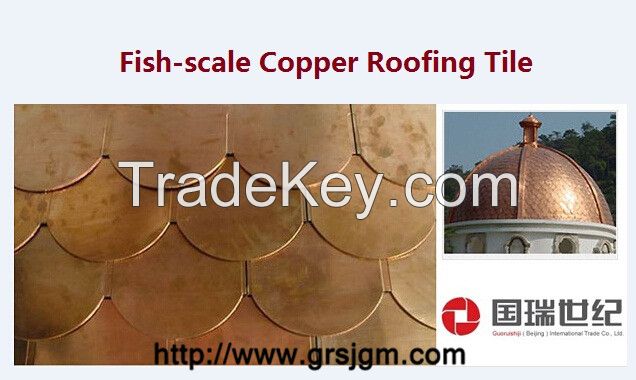 Fish-scale Copper Roofing Tile