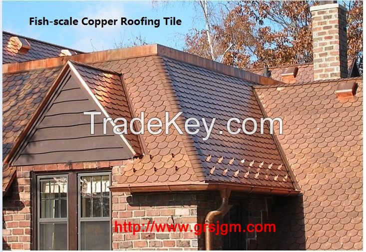 Fish-scale Copper Roofing Tile