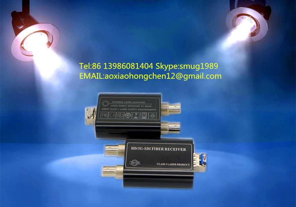 Mini broadcast 3GSDI fiber converter, SDI fiber optic extender, support 1CH 3GSDI to 10~60KM over 1LC fiber