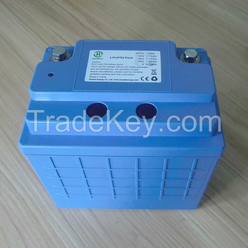 12V 100Ah lithium iron phosphate LiFePo4 battery for solar storage, EV