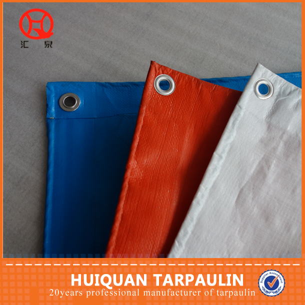 40-300gsm pe material tarpaulin various color blue orange