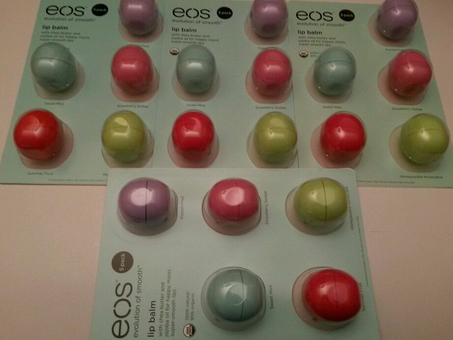 5-in-1 pack EOS Lip Balm Organic Smooth Sphere 5 Flavors