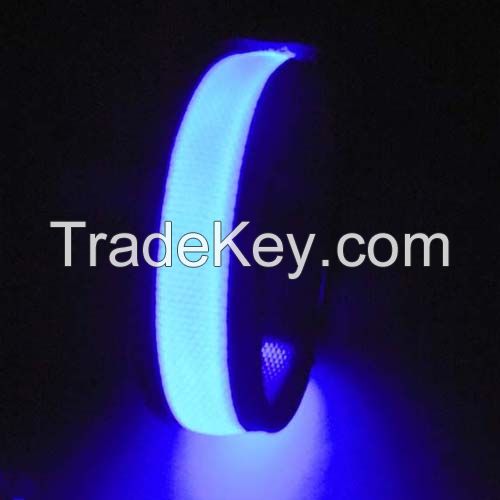 Optical fiber and fabric armband