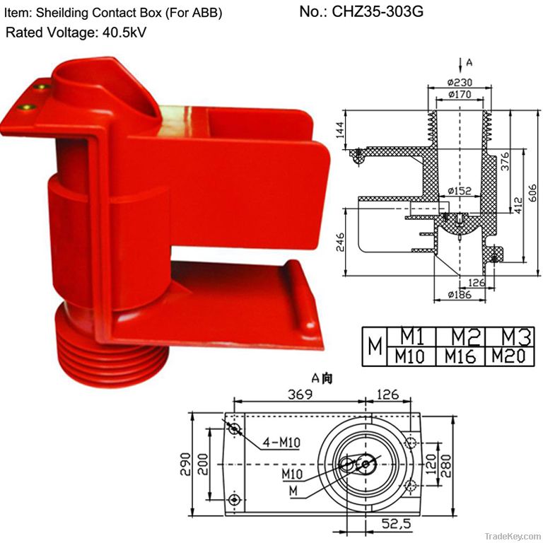 Shielding Contact Box Epoxy Insulator