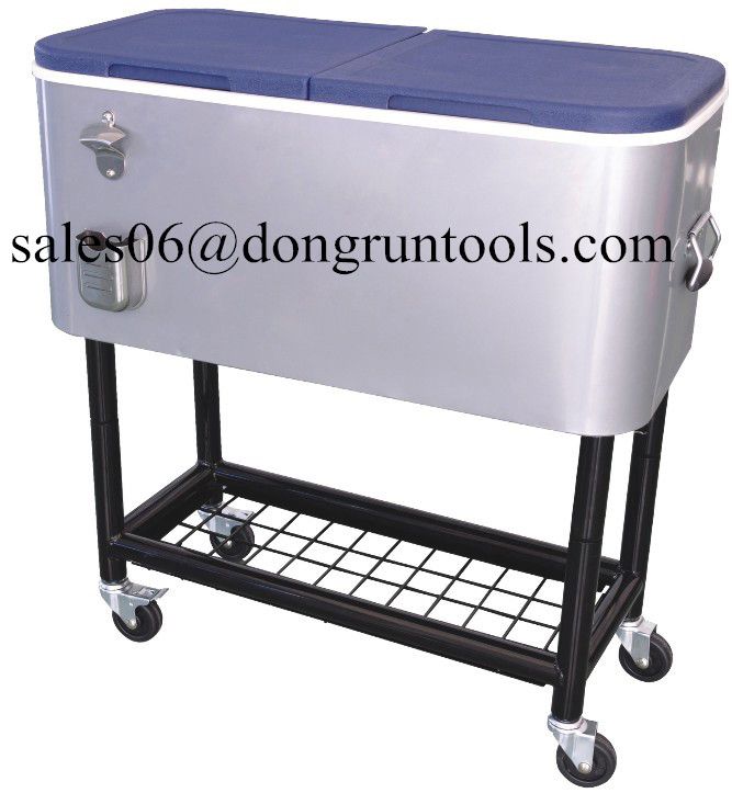 80QT Iron ice cooler cart
