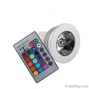 Remote Control 16 colors changing 3W RGB LED Spot Light