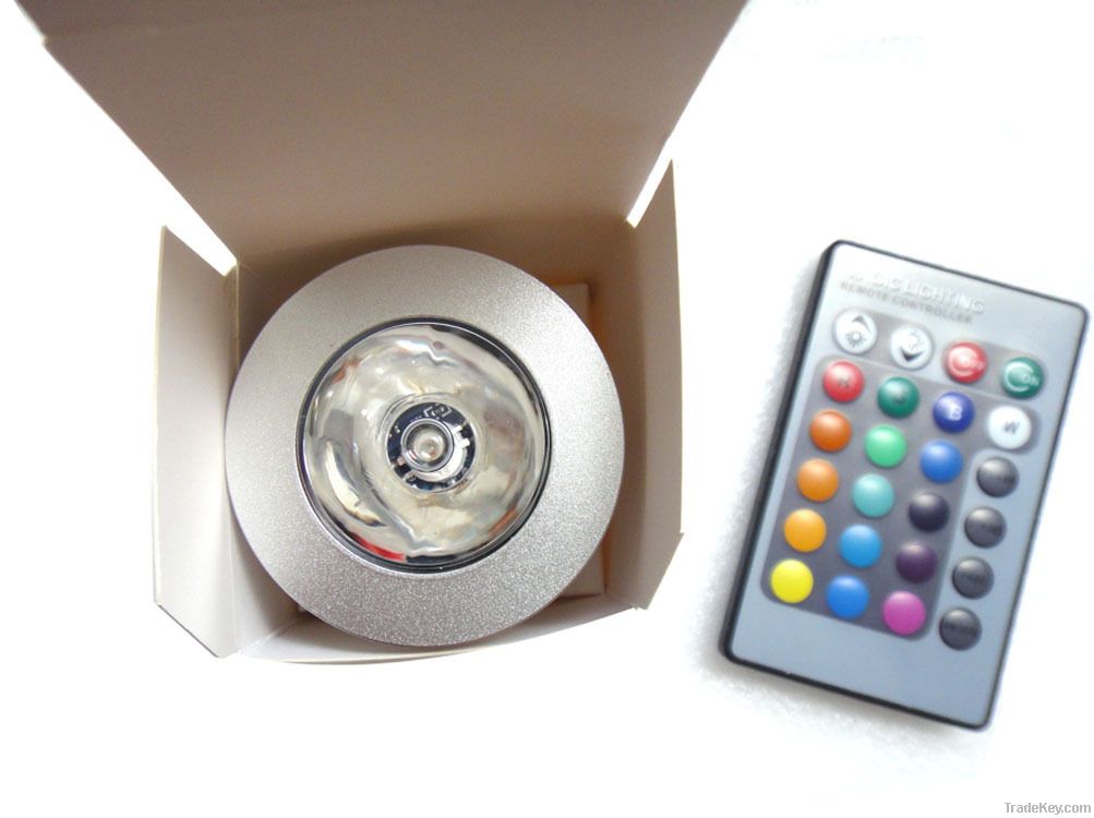 Remote Control 16 colors changing 3W RGB LED Spot Light