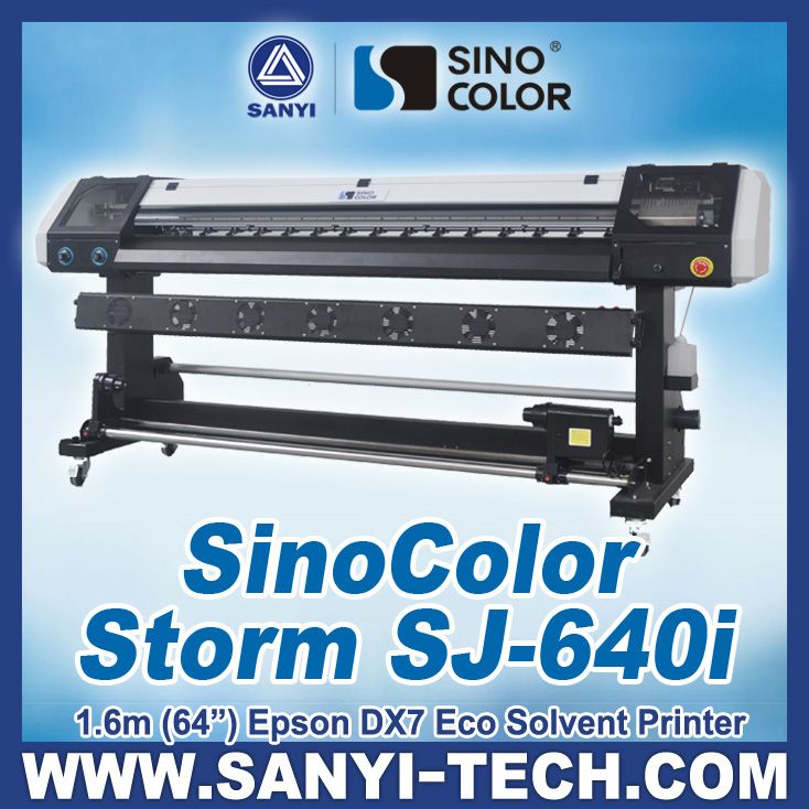 Poster Printer Machine Sinocolor SJ640i, 1.6m With Epson DX7 Head