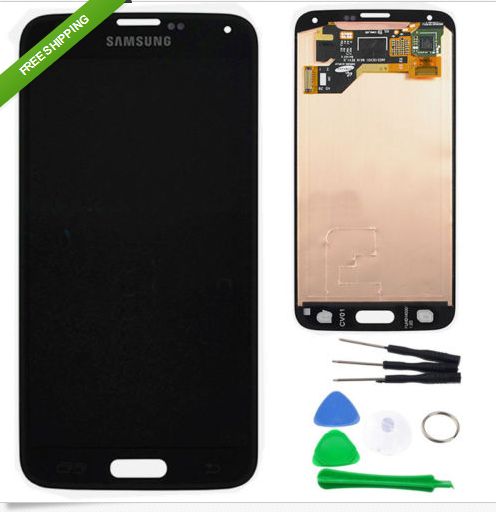 100% Guarantee New For Samsung Galaxy s5 i9600 LCD Screen With Touch Screen Digitizer Assembly Free Shipping White Black Color