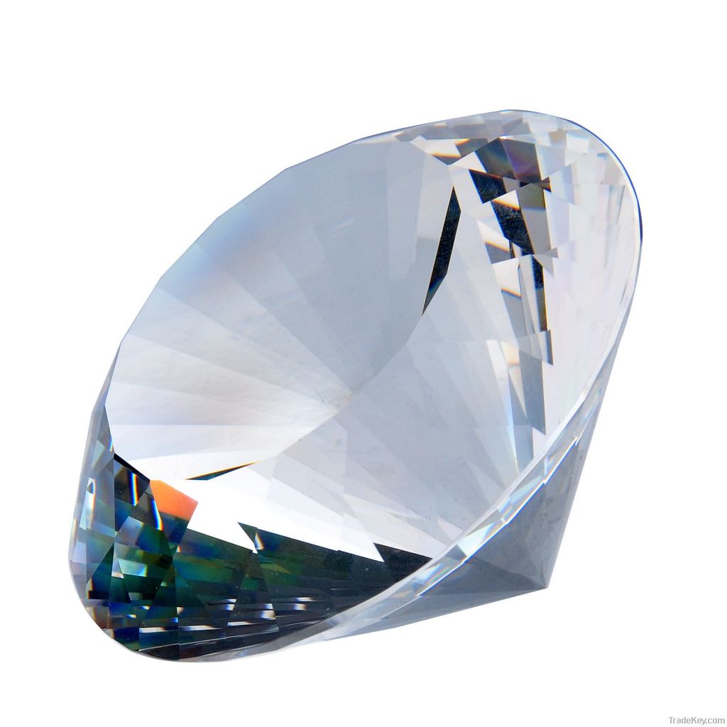 wholesale clear 100mm big crystal diamond paperweight