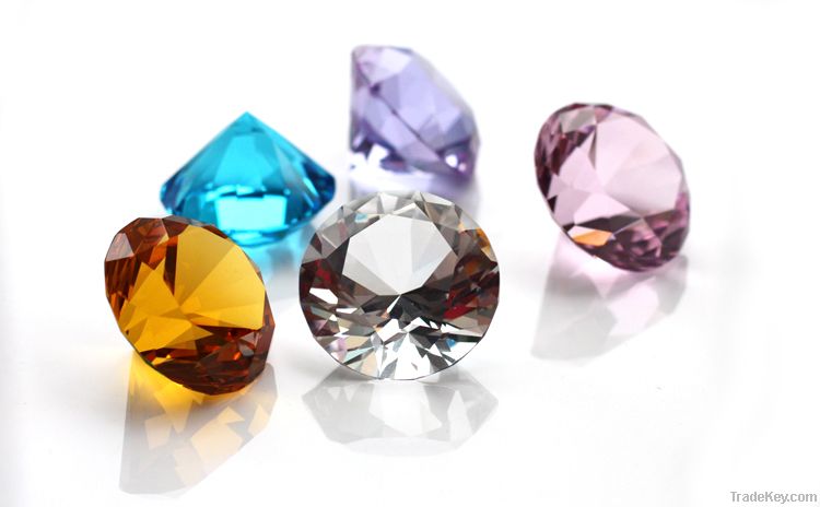12mm to 200mm crystal diamond paperweight