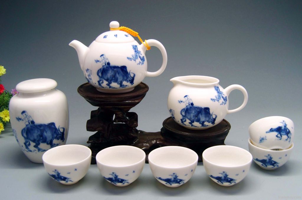 Good Quality Ceramic Whiteware Complete Set Of Tea Set