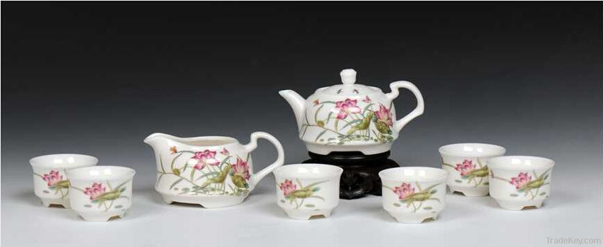 Good Quality ceramic whiteware Complete set of tea set