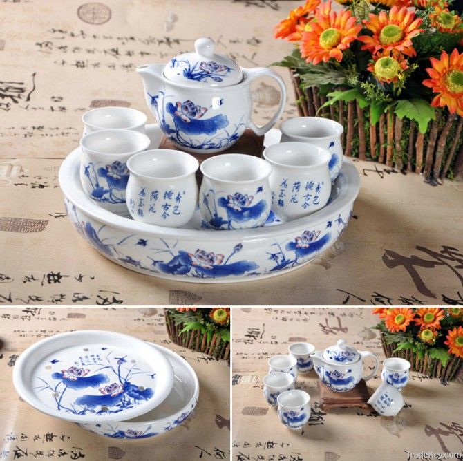 Good Quality ceramic whiteware Complete set of tea set
