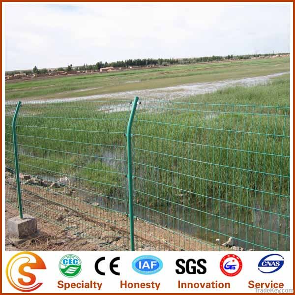 RAL6005 PVC Coated Curved welded Fence Panel