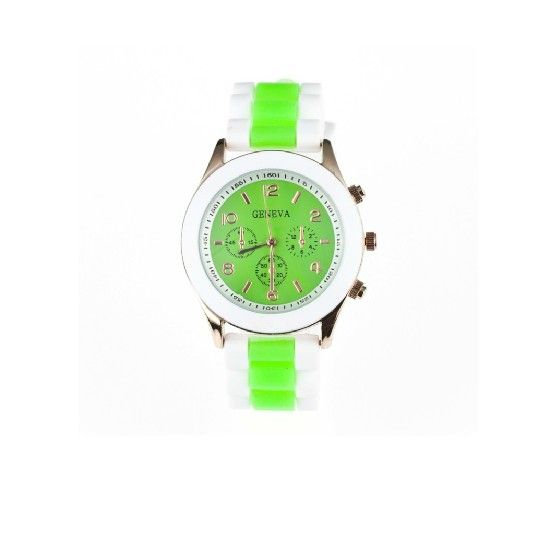 The most appropriate fashion new!Waterproof silicone multiple color strap table of Geneva