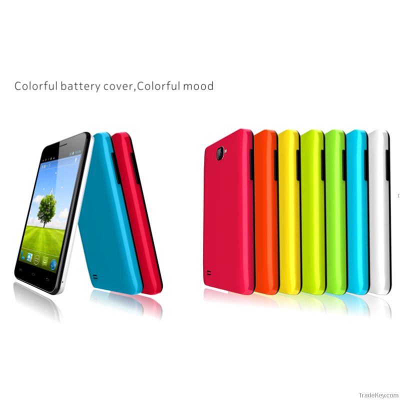 colorful cover cell phone with android 4.2 and dual core
