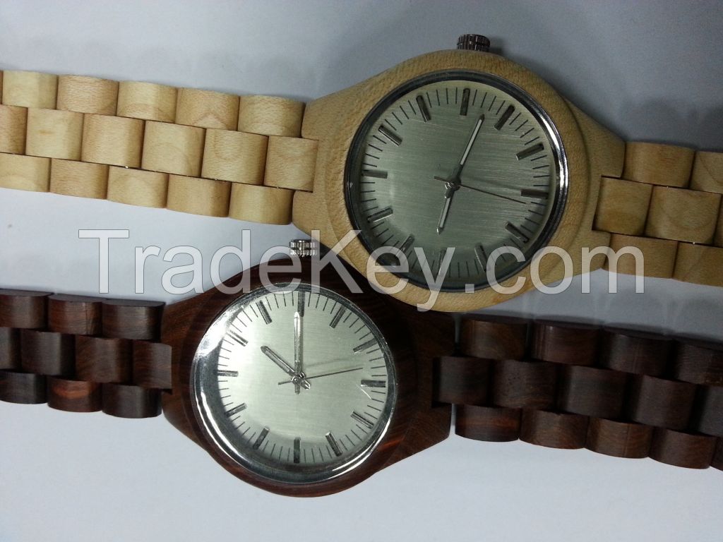 High Quality Wooden Watch, Japanese Movement, 1 To 5ATM Waterproof, OEM Orders Are Accepted